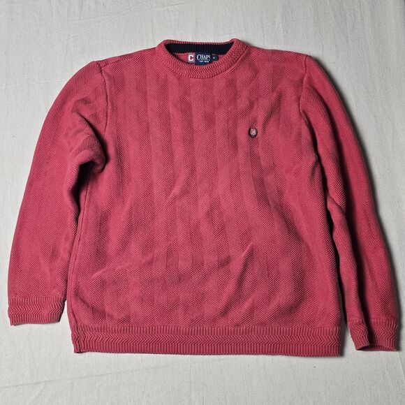 Vintage Polo Ralph Lauren Sweater Mens MediumRed Heavyweight Pullover Tight Knit - Picture 1 of 16